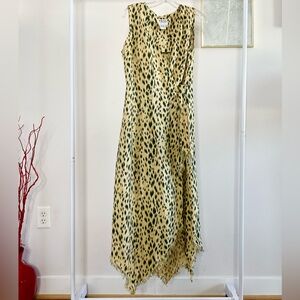 TESS Linen Leopard Wrap Dress